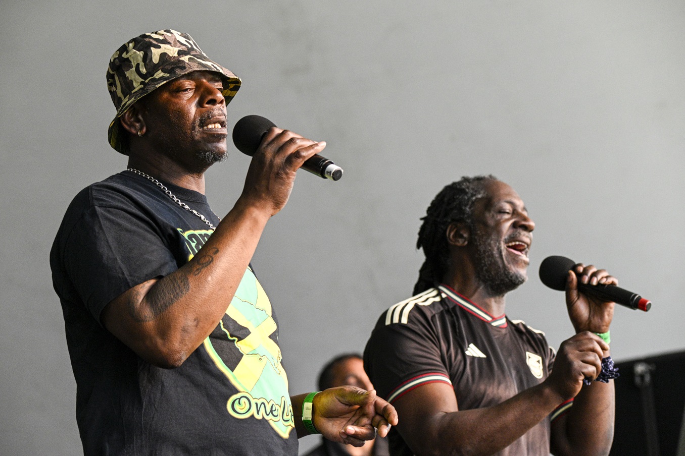 Performers from the Reggaelators perform at Carnival Windrush