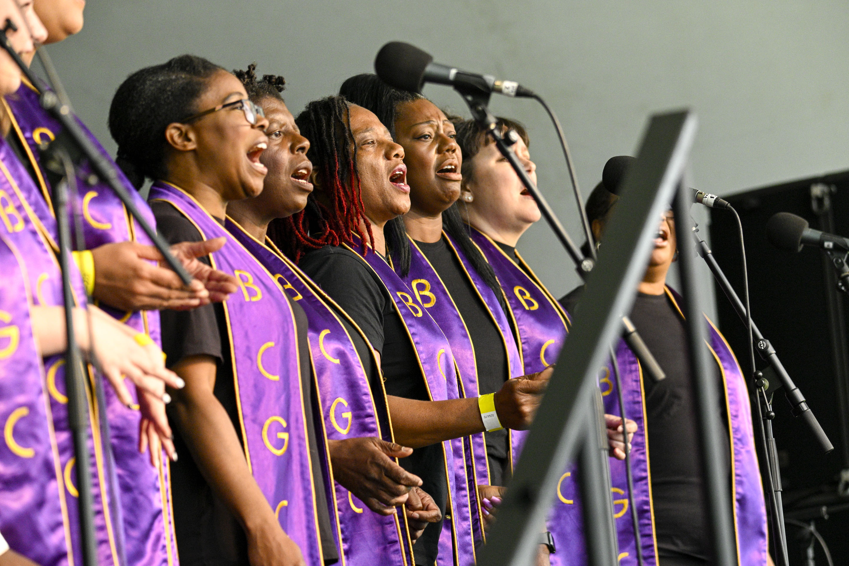 Performers from Birmingham Community Gospel Choir perform at Carnival Windrush
