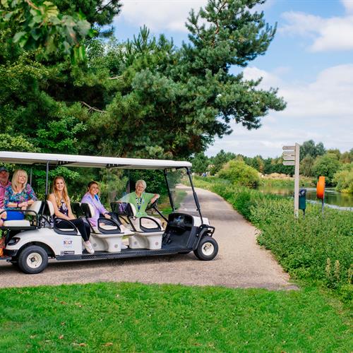Group on a buggy tour by the River Tame