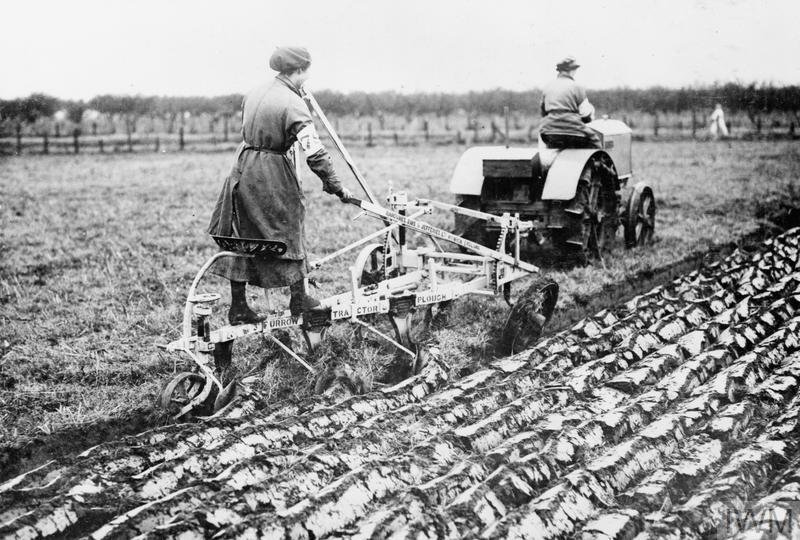 Women's Land Army working in the Fields