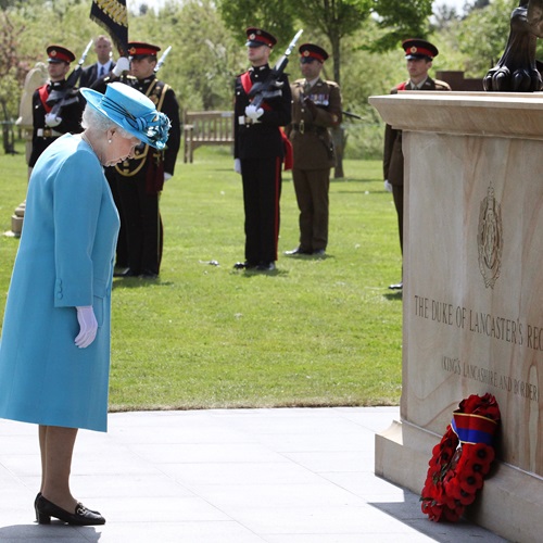 Her Majesty The Queen at the Duke of Lancaster's Memorial Dedication